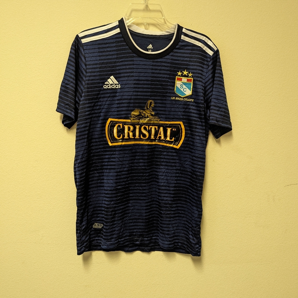 Adidas SPORTING CRISTAL 2018 ORIGINAL JERSEY SIZE M Raza Celeste Navy Used Mejia